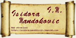 Isidora Mandoković vizit kartica